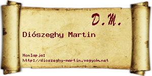 Diószeghy Martin névjegykártya