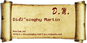 Diószeghy Martin névjegykártya