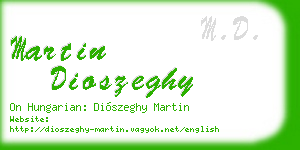 martin dioszeghy business card