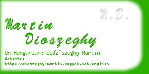 martin dioszeghy business card